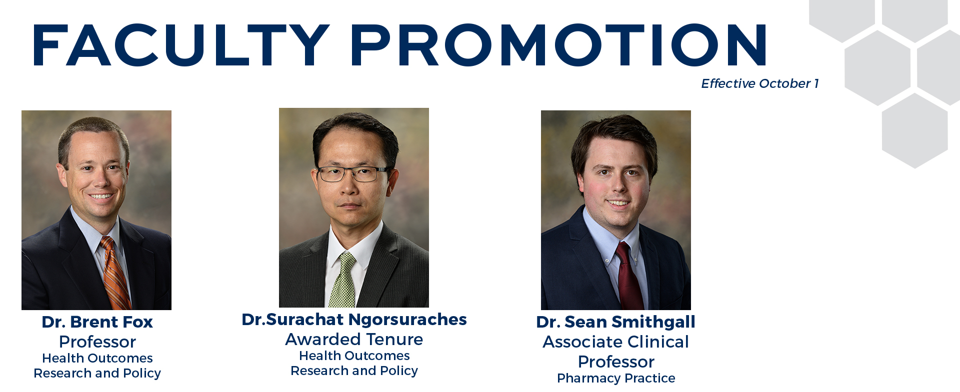 Graphic with head shots of the three faculty members