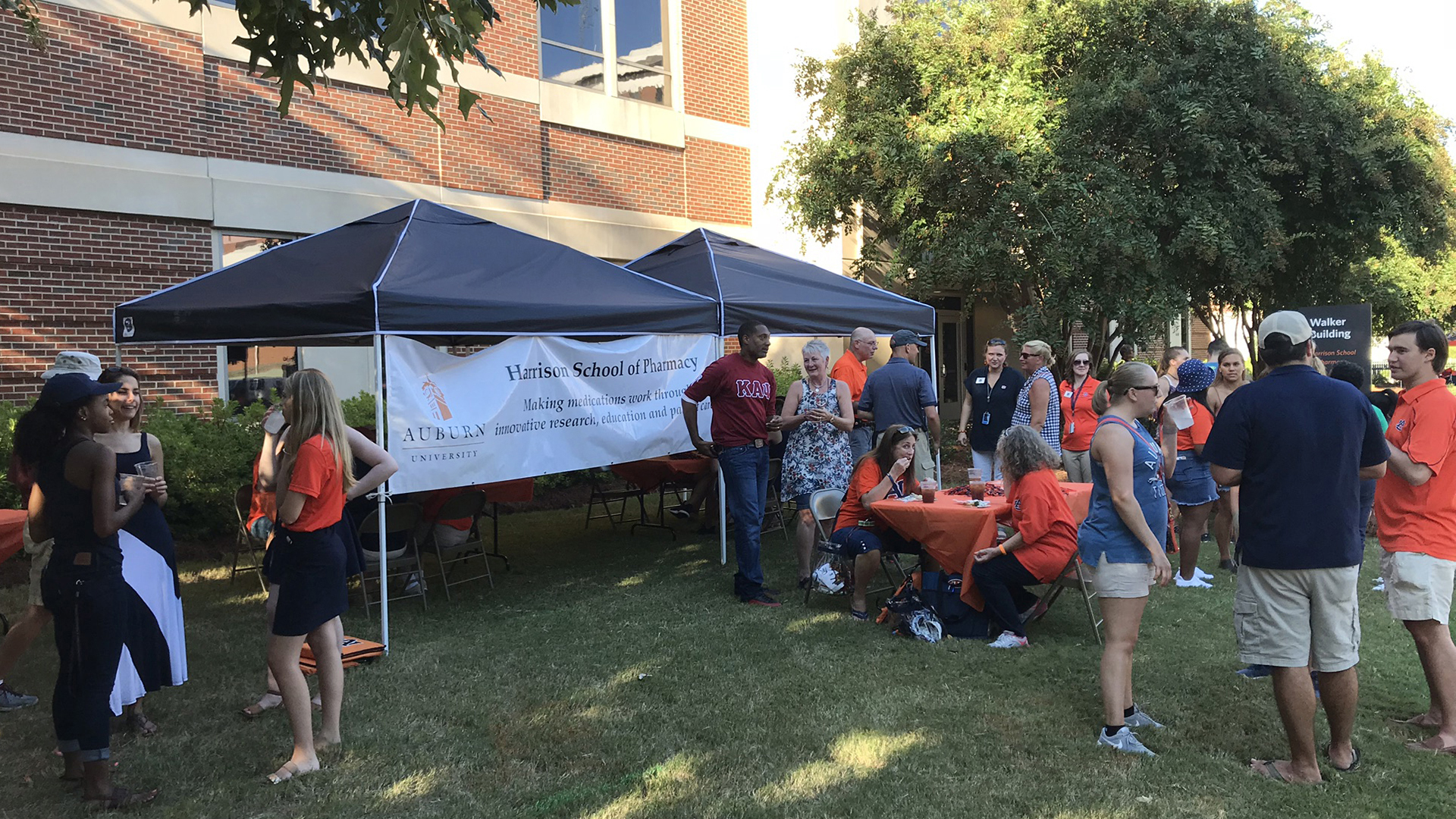 Tailgating outside Walker Building
