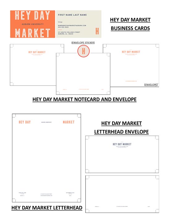 Hey Day Market stationery examples