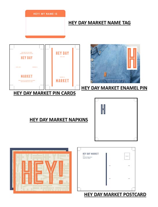 Hey Day Market event pieces examples