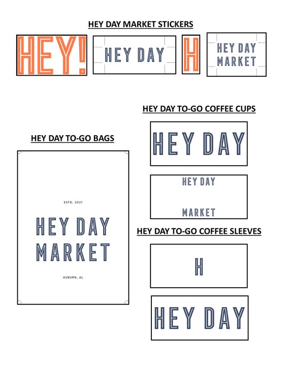 Hey Day Market swag examples